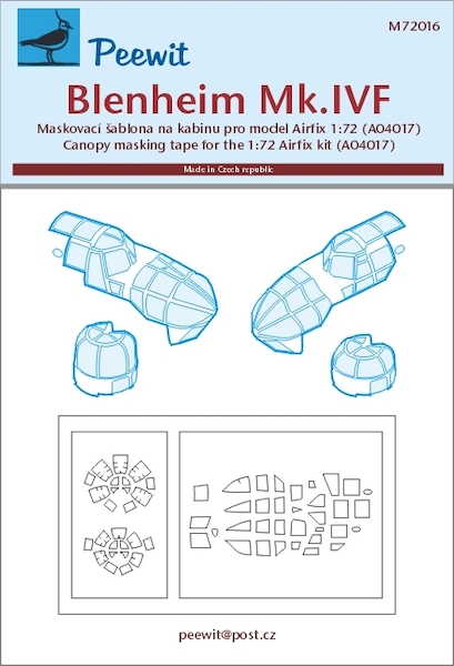 Bristol Blenheim MKIV Canopy and turret masking (Airfix) M72016