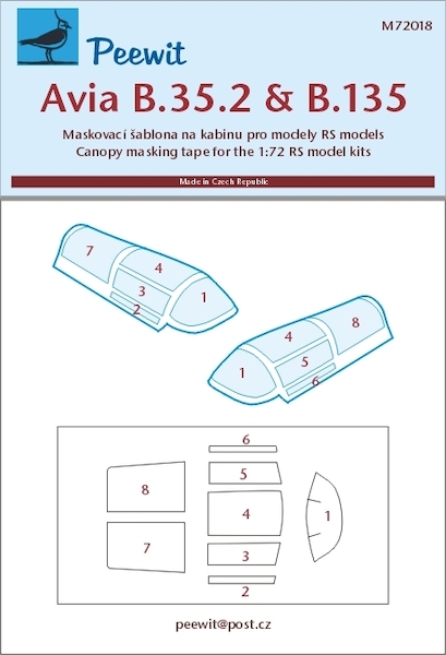 Avia B.35 & B.135 Canopy masking (RS Models) M72018