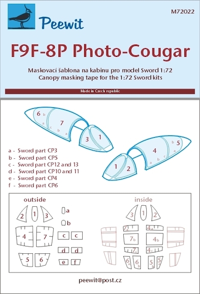 F9F-8P Photo-Cougar masking (Sword) M72022