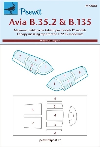 Avia B-534, 4. verze Canopy masking (HR Models) M72023