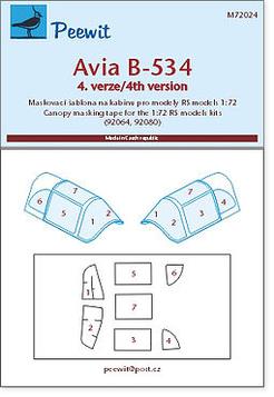 Avia B-534, 4. verze Canopy masking (RS Models) M72024