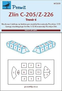 Zlin C205/Z-226 Trener 6 Canopy masking (KP Models) M72031