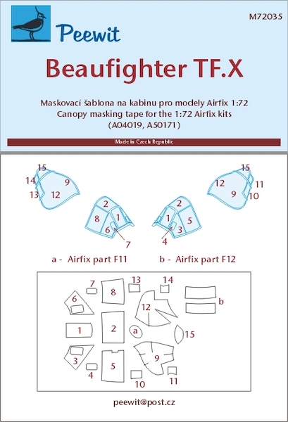 Beaufighter TFX Canopy masking (Airfix) M72035
