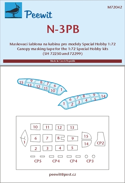 Northrop N3PB Canopy Mask (Special Hobby) M72042