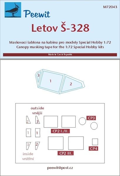 Letov S328 Canopy Mask (Special Hobby)  M72043