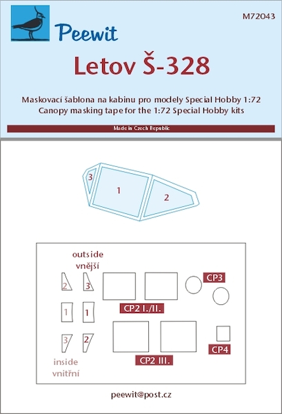 Letov S328 Canopy Mask (Special Hobby) M72043