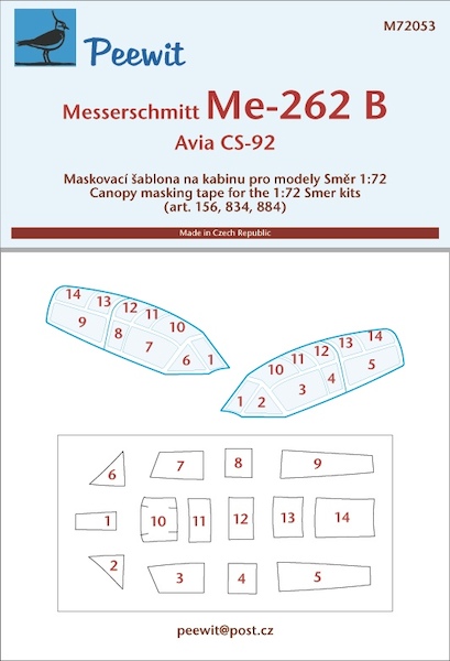 Messerschmitt Me262B-2 (SMER, Heller) M72053