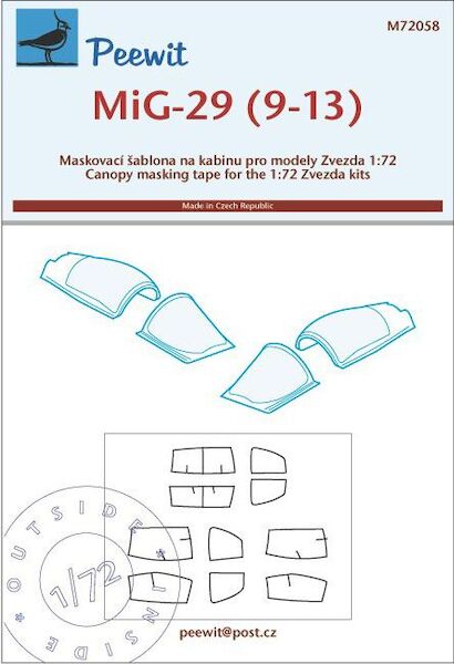 MiG-29 (9-13) Fulcrum Cockpit Masking (Zvezda) M72058