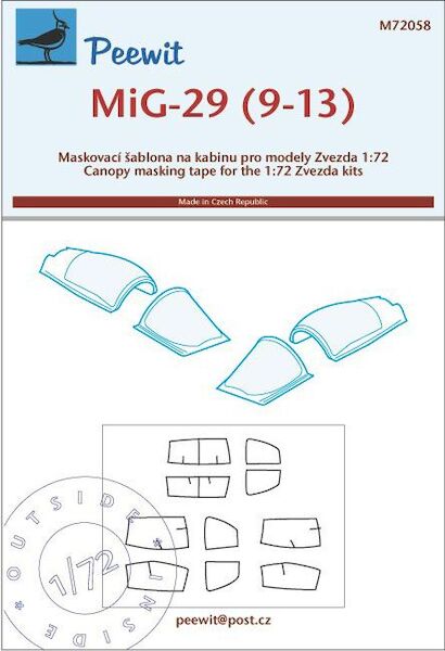 MiG-29 (9-13) Fulcrum Cockpit Masking (Zvezda)  M72058