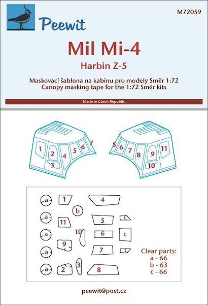 Mil Mi-4/Harbin Z-5 Cockpit Masking (Smer/KP)  M72059