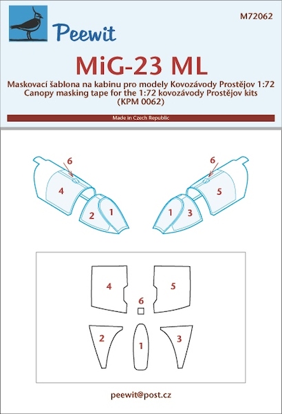 Mikoyan MiG23ML Flogger Cockpit Masking (KP)  M72062