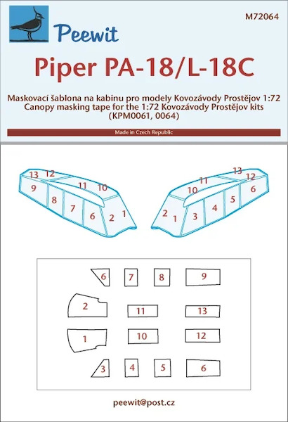 Piper Pa18/L18C Super Cub Cockpit Masking (KP) M72064
