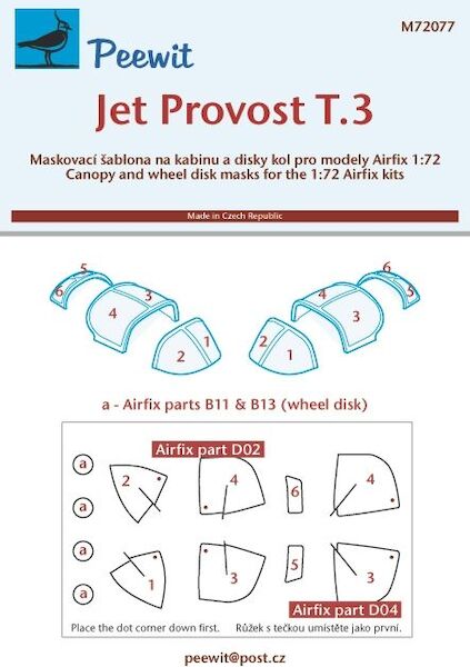 Jet Provost T3 Cockpit Mask (Airfix)  M72077
