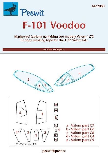 F101 Voodoo Canopy and Camera window Mask (Valom)  M72080