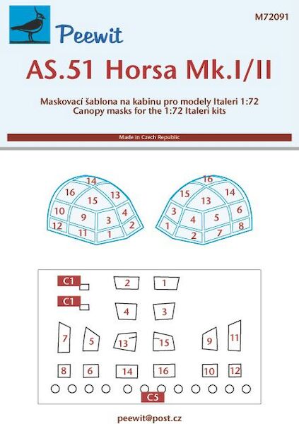 Airspeed AS.51 Horsa Mk.I/II Mask (Italeri) M72091