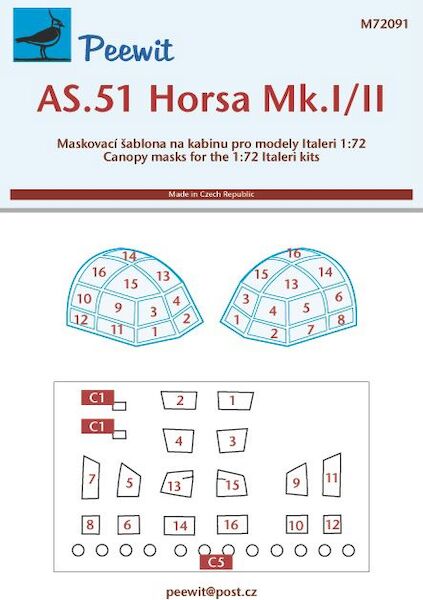 Airspeed AS.51 Horsa Mk.I/II Mask (Italeri)  M72091