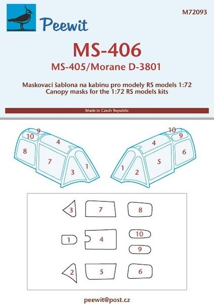 Morane Saulnier MS406 / MS405 / D3801 Mask (RS) M72093