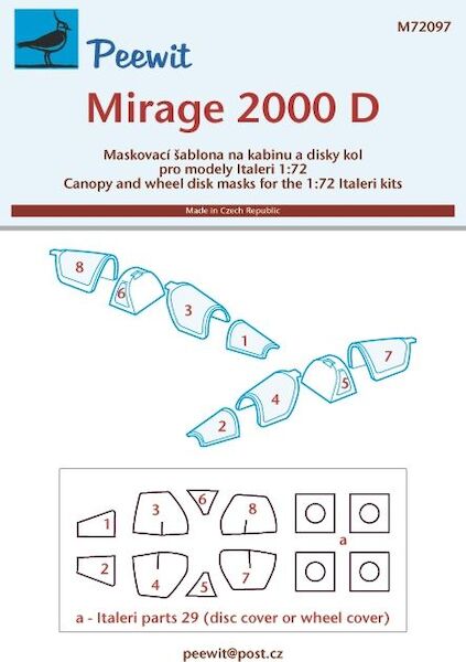 Mirage 2000D Canopy masking (Italeri) M72097