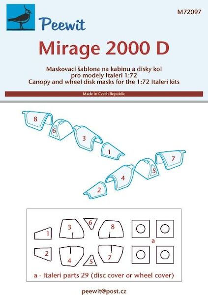 Mirage 2000D Canopy masking (Italeri)  M72097