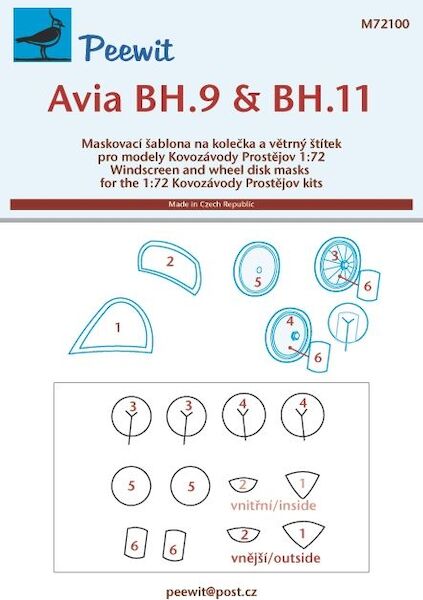 Avia BH9 and BH11 Windscreen and wheel masking (KP) M72100