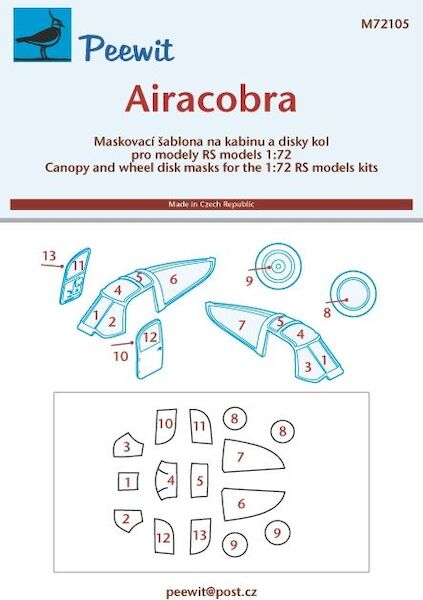 Bell P39 Airacobra Canopy masking (RS Models)  M72105