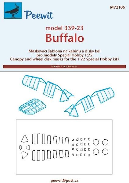 Brewster Buffalo Model 339-23 Canopy masking (Special Hobby)  M72106