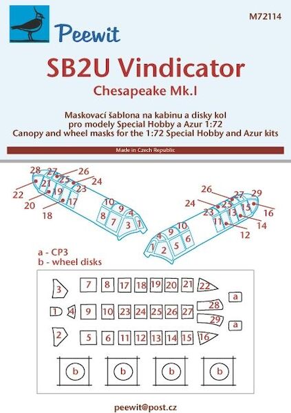 SB2U Vindicator canopy masking (Azur, Special Hobby)  M72114