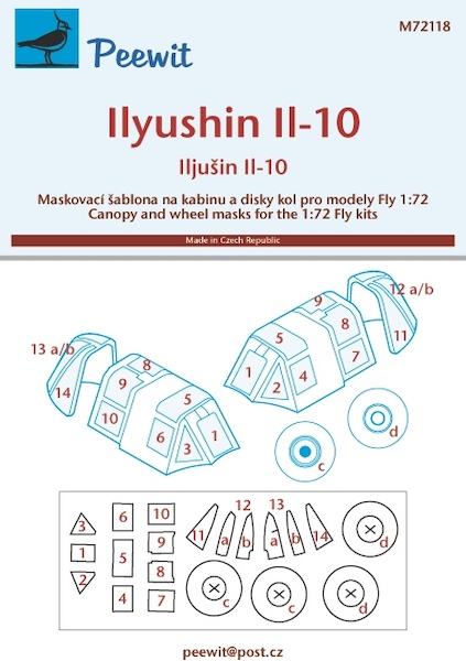 Ilyushin IL10 canopy masking (Fly)  M72118