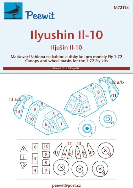 Ilyushin IL10 canopy masking (Fly) M72118