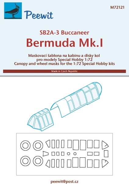 Brewster Bermuda/Bucanneer canopy masking (Special Hobby) M72121