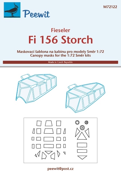 Fieseler Fi-156C Storch canopy masking (SMER, Heller)  M72122