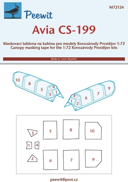 Avia CS199 canopy masking (KP) M72124