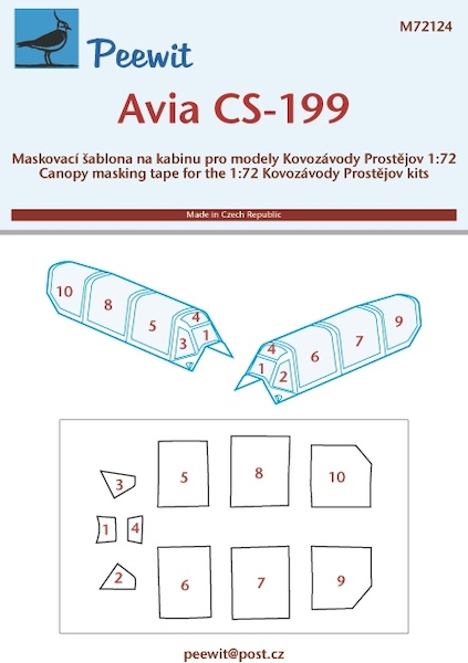 Avia CS199 canopy masking (KP)  M72124