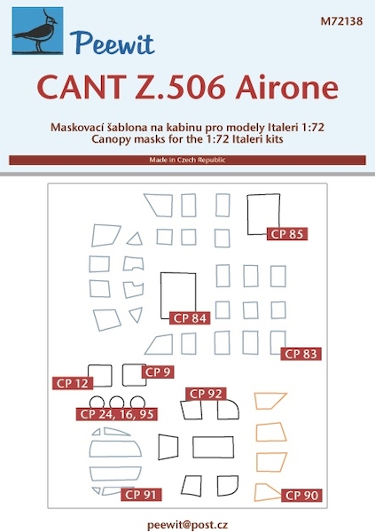 CANT Z506 Airone Glasshouse masking (Supermodel/Italeri) M72138