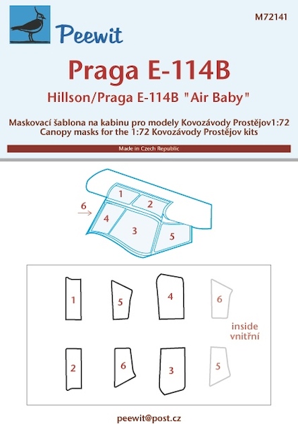 Praga Hillson E114B Air Baby Canopy masking (KP) M72141