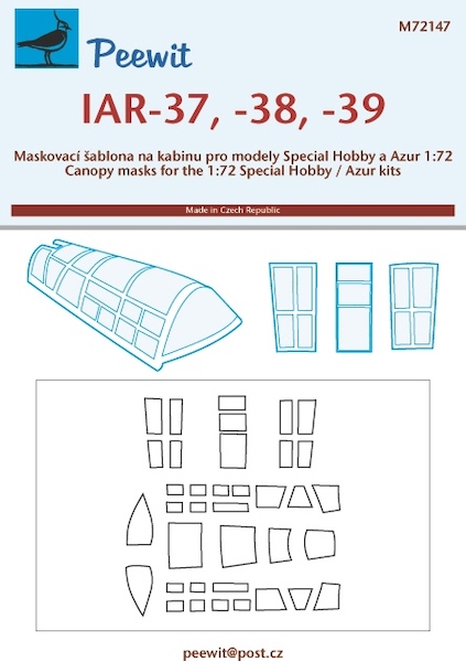 IAR37/38/39 Canopy and window masking (Special Hobby/Azur)  M72147