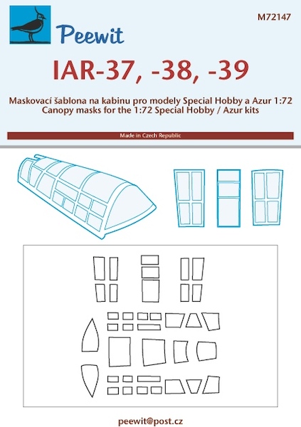 IAR37/38/39 Canopy and window masking (Special Hobby/Azur) M72147
