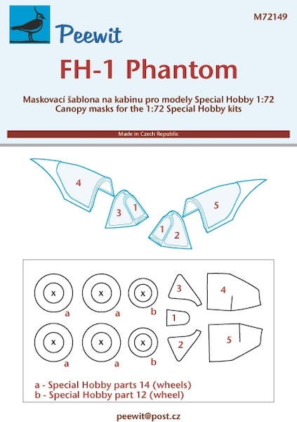 McDonnell FH1 Phantom Canopy and wheel masking (Special Hobby)  M72149