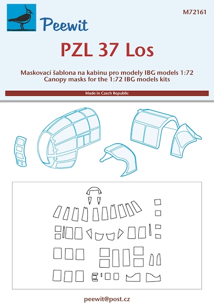 PZL 37Los  Canopy, Turrets masking (IBG)  M72161