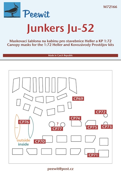 Junkers Ju52 Canopy masking (Heller / KP) M72166