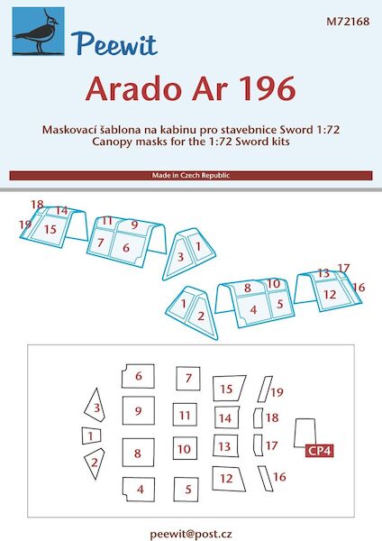 Arado AR196 Canopy masking (Sword) M72168