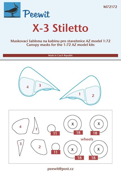 Douglas X3 Stilleto Canopy and wheel masking (AZ) M72172