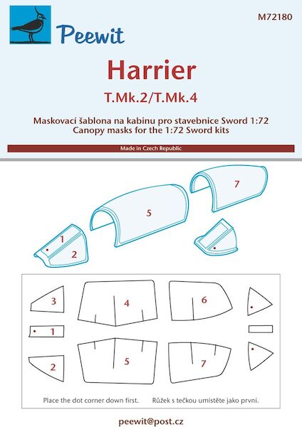 Harrier T.Mk.2/T.Mk.4 Canopy masking (Sword) M72180