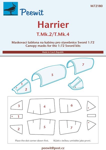 Harrier T.Mk.2/T.Mk.4 Canopy masking (Sword)  M72180