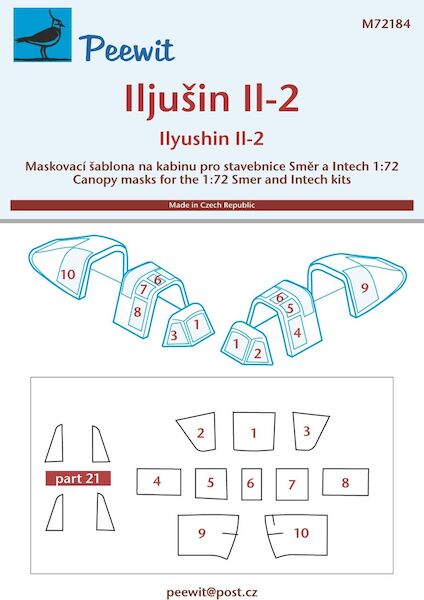 Ilyushin IL2 Canopy masking (Smer) M72184