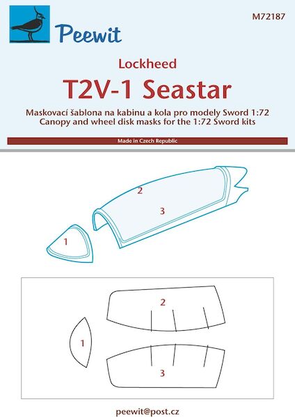 Lockheed T2V Seastar Canopy masking (Sword)  M72187