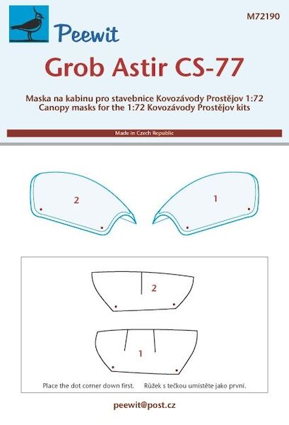 Grob Astir CS77 Canopy masking (KP Models) M72190