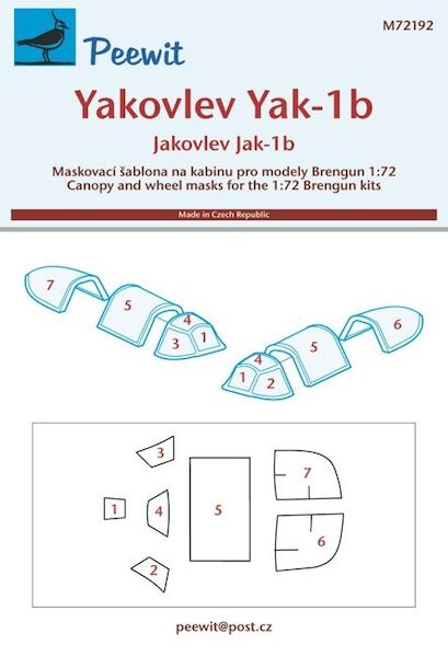 Yakovlev Yak1B Canopy masking (Brengun) M72192