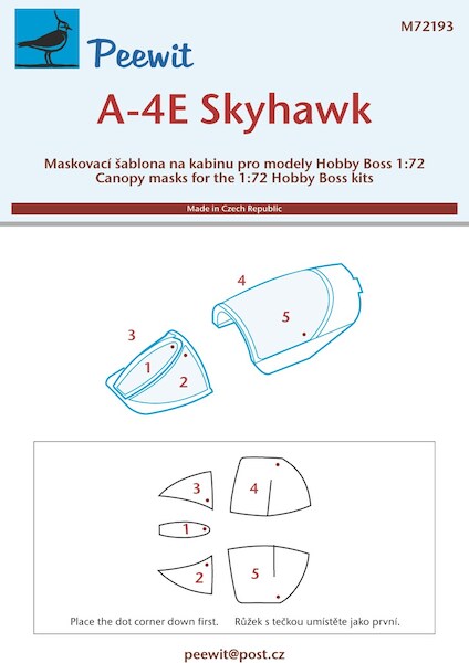 Douglas A4E Skyhawk Canopy masking (Hobby Boss) M72193