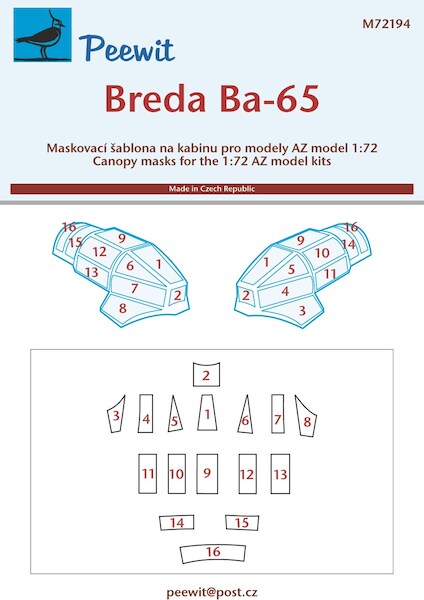 Breda Ba65 Canopy masking (AZ Model) M72194